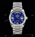 2023 New Release - Swiss replica Rolex DayDate 36mm Watch 904l CSF Natural lapis lazuli dial